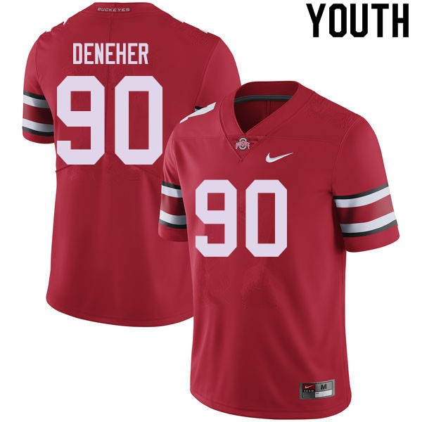 Ohio State Buckeyes #90 Jack Deneher Youth Alumni Jersey Red OSU63164